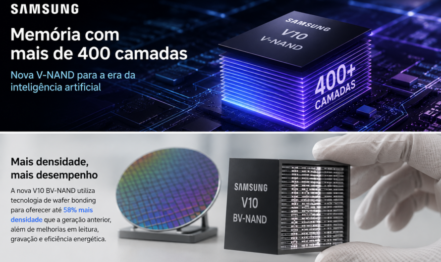 Samsung apresenta memória com mais de 400 camadas para a era da inteligência artificial