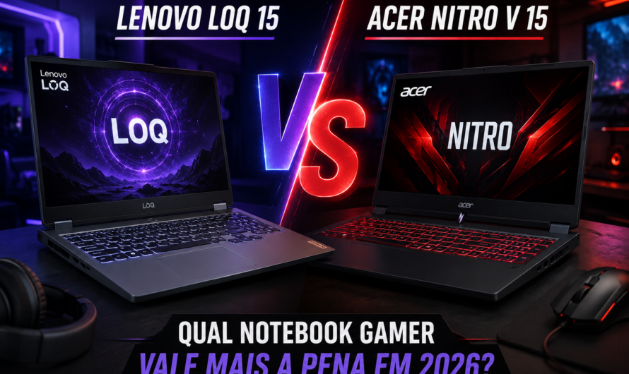 Lenovo LOQ 15 vs Acer Nitro V 15: qual notebook gamer vale mais a pena em 2026?