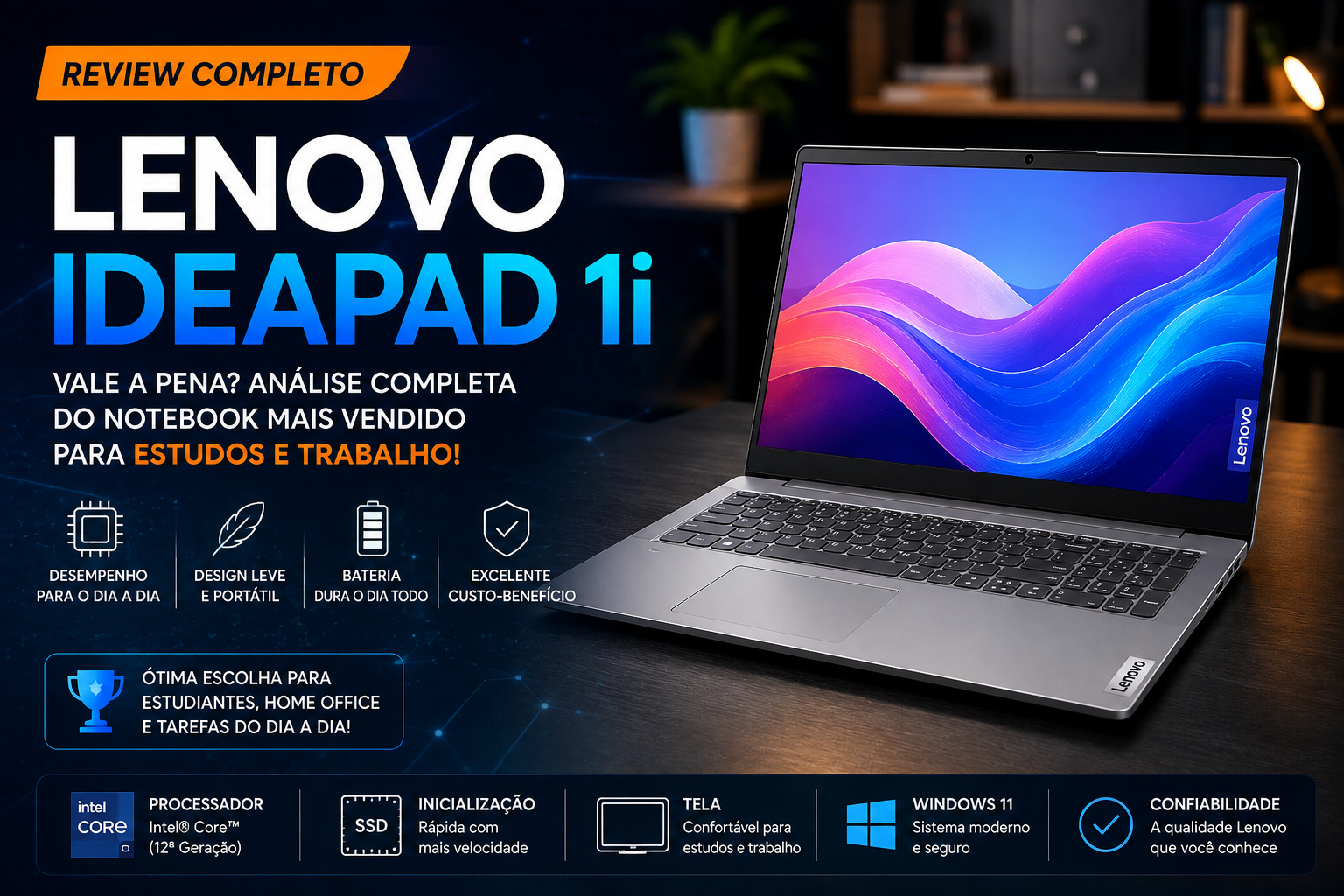 Notebook Lenovo IdeaPad 1i vale a pena? Veja por que ele é um dos notebooks mais vendidos do Brasil